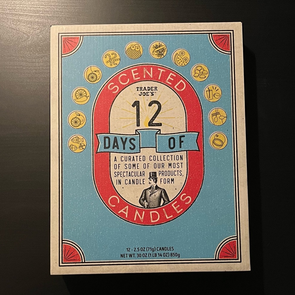 Trader Joe’s 12 Days of Scented Candles Holiday Christmas Advent Calendar